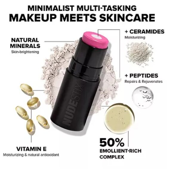 Nudestix Nudies Matte + Glow Core All Over Blush ~ ROSE GLOW 6g/0.21oz NIB - Picture 11 of 13